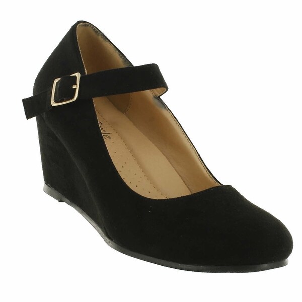 Red Circle Footwear Osaka Mary Jane Comfort Wedge