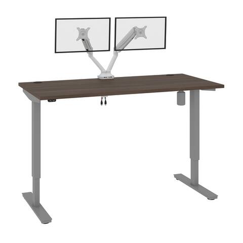 Upstand 60W x 30D Standing Desk with Dual Monitor Arm by Bestar