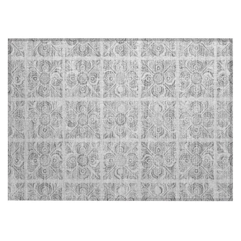 Machine Washable Indoor/ Outdoor Chantille Mosaic Rug