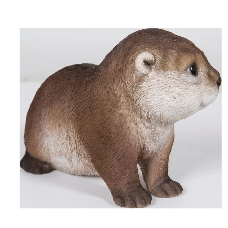 Leaning Forward Otter Outdoor Garden Statue - 7.5"