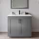 Option Dark Gray / White Quartz Top / Matte Black