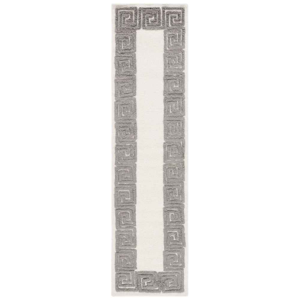 SAFAVIEH Handmade Metro Dream Greek Key Border Wool Rug