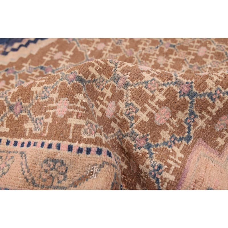 ECARPETGALLERY Hand-knotted Antalya Vintage Brown Wool Rug - 4'6 x 7'4