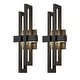 preview thumbnail 34 of 33, Modern Geometric Matte Black LED Flush Mount Wall Sconce Set of 2 or 1 2Pack/23.6inch
