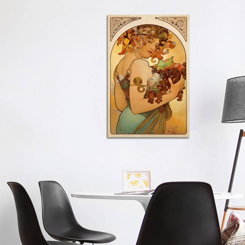 iCanvas "Fruit" by Alphonse Mucha Canvas Print - 40x26x1.5