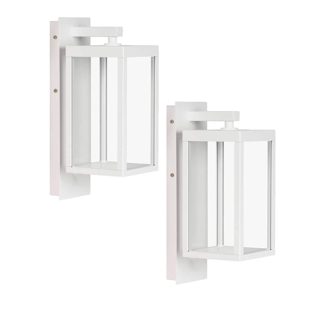 2 Pack Outdoor Wall Sconce Lantern Dusk to Dawn Sensor Exterior Light