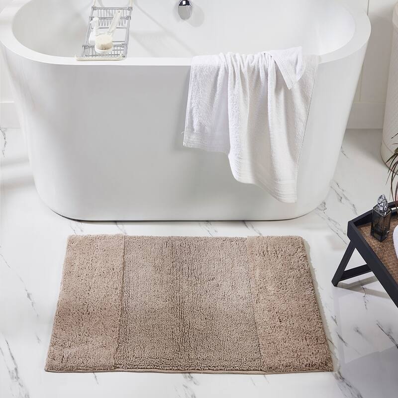 Better Trends Bath Rug 100% Cotton Water Absorbent Tufted Bathroom Rug Set for Shower, Sink Mats Machine Wash Granada Collection