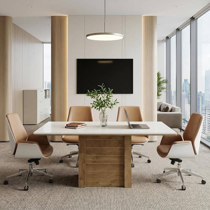 Conference Table for 6-8 People, 4.59 ft Meeting Table, Seminar Table for Office Conference Room, Training, Seminar