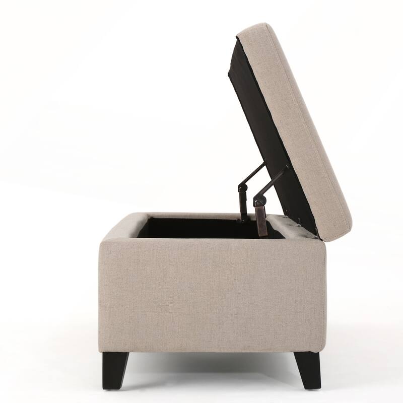 Storage Ottoman with Dense Foam Padding and Ample Space for Modern Living and Multi-Functional Use