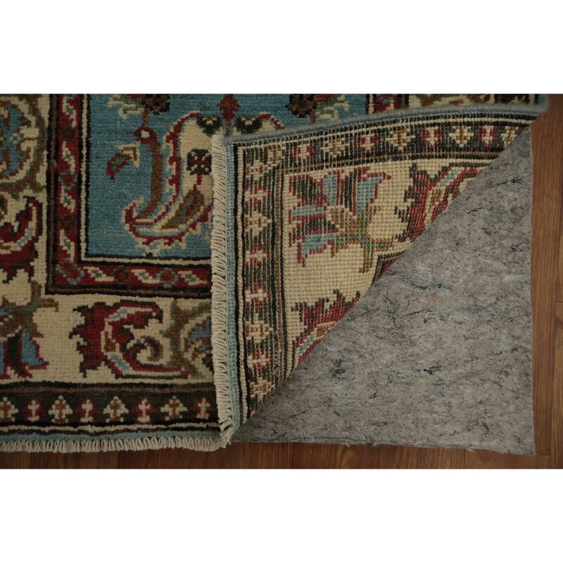 Hand Knotted Oriental 100% Wool Carpet Traditional All-Over Navy Blue & Blues Kazak Area Rug - 2' 10'' X 2' 0''