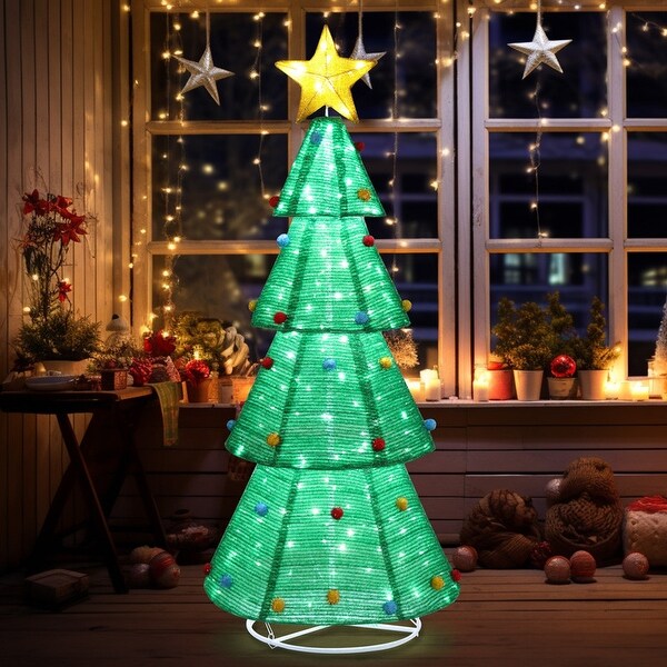 6ft Pre Lit Pop Up Christmas Tree with 200 LED Lights Green Bed Bath Beyond 38991878