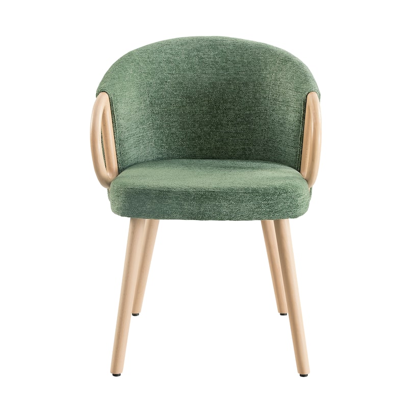 Art Leon Modern Fabric Accent Dining Wood Chair (Set of 2)