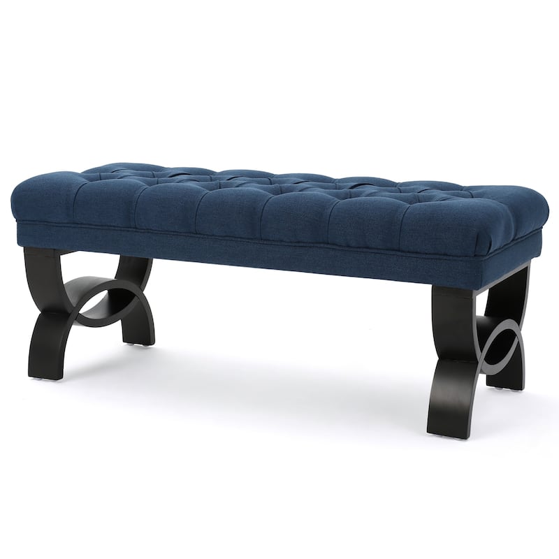 Scarlette Tufted Fabric Ottoman Bench by Christopher Knight Home - 41.00" L x 17.25" W x 16.75" H