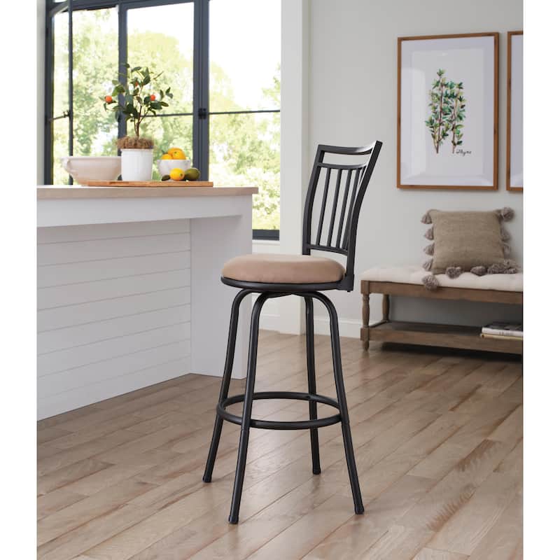 Azalea Park Metal Swivel Adjustable Height Barstool - 16.14 W x 18.5 D x 37.91-42.91 H"