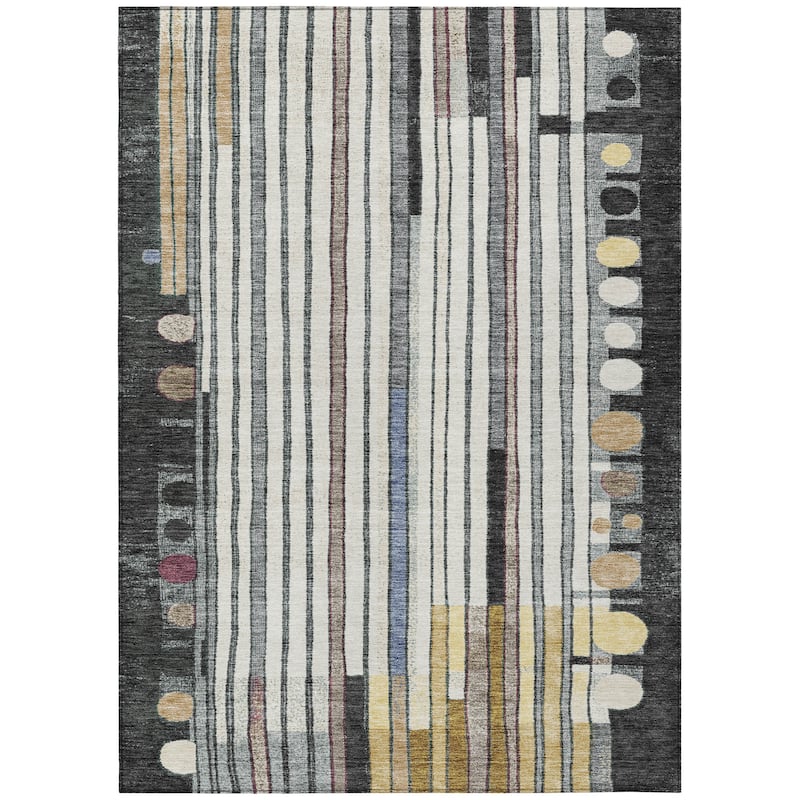 Machine Washable Indoor/Outdoor Casual Contemporary Chantille Rug