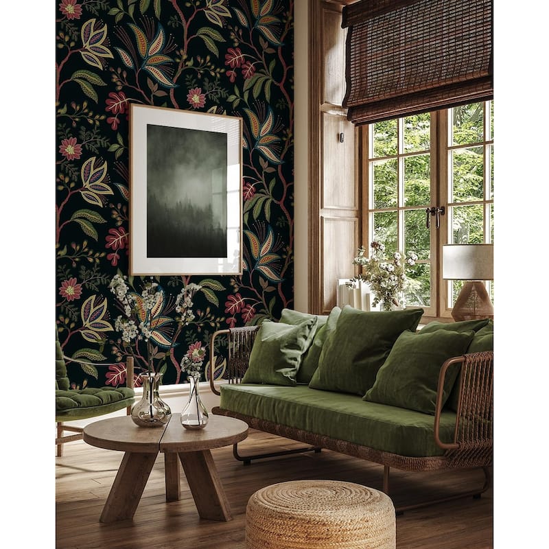 NextWall Forest Flourish Peel and Stick Wallpaper