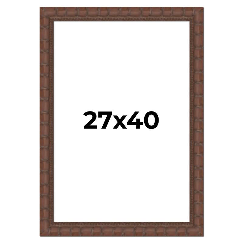 27x40 Frame Pewter Solid Wood Picture Frame Width 1.625 Inches | Interior Frame Depth 0.6875 Inches
