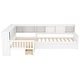 preview thumbnail 17 of 34, L-Shaped Twin Platform Bed with Trundle, Solid Wood Frame, Built-In Drawers & Shelves, No Box Spring Needed