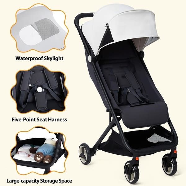 Compact One-Hand Fold Travel Stroller for Airplane Friendly - Bed Bath &  Beyond - 41014493