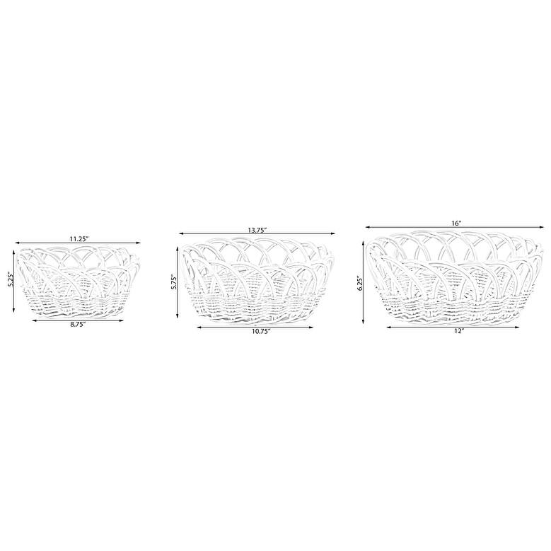 Decorative Round Fruit Bowl Bread Basket Serving Tray
