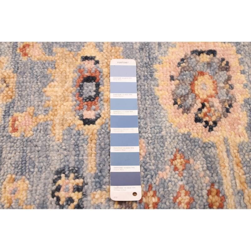 ECARPETGALLERY Hand-knotted Jules Serapi Light Denim Blue Wool Rug - 2'6 x 8'0