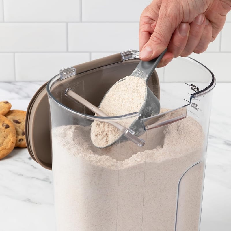 ProKeeper+ 9 Piece Clear Plastic Airtight Food Flour and Sugar Baker's Kitchen Storage Organization Container