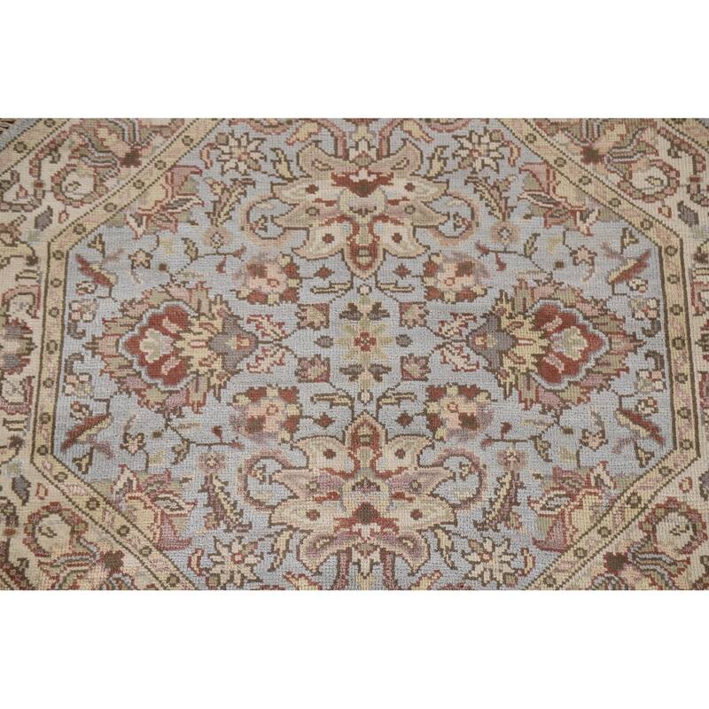 Heriz Serapi Oriental Octagon Rug Handmade Wool Carpet - 6'0"x 5'10"