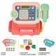 preview thumbnail 4 of 7, Cash Register for Kids – 30-Piece Set for Grocery Store Pretend Play by Hey Play (Pink) - Multicolor