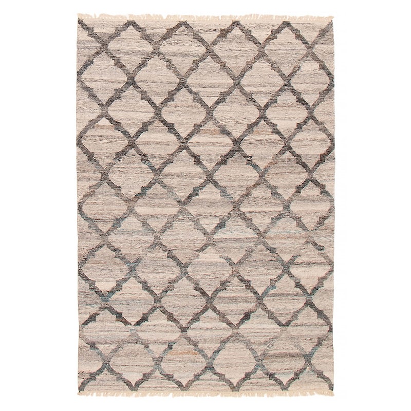 Ankara FW Grey Kilim 5'1" x 7'7" - 5'1 x 7'7 - Light Grey - 5'1 x 7'7