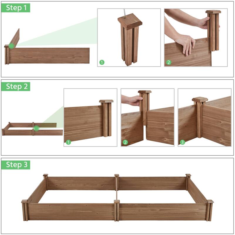 Yaheetech Wooden Raised Garden Bed Greenhouse Planter