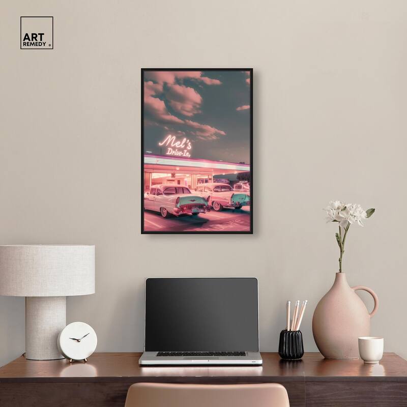 Drive In Stop Canvas by Art Remedy