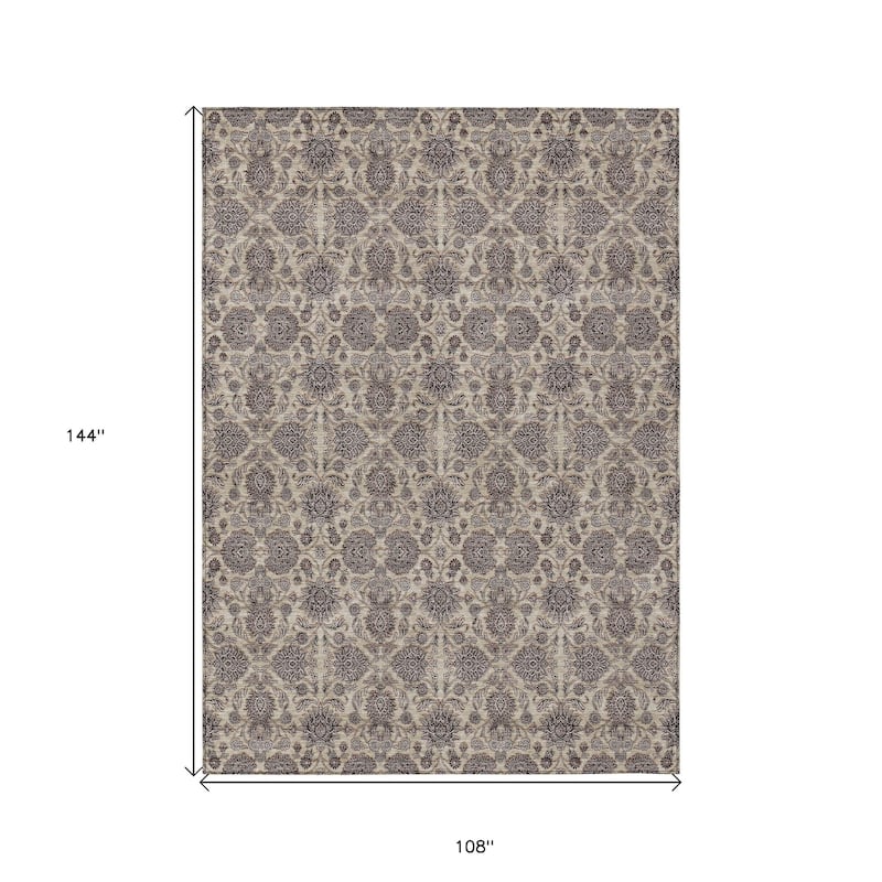 HomeRoots Floral Transitional Rectangle Outdoor Rug
