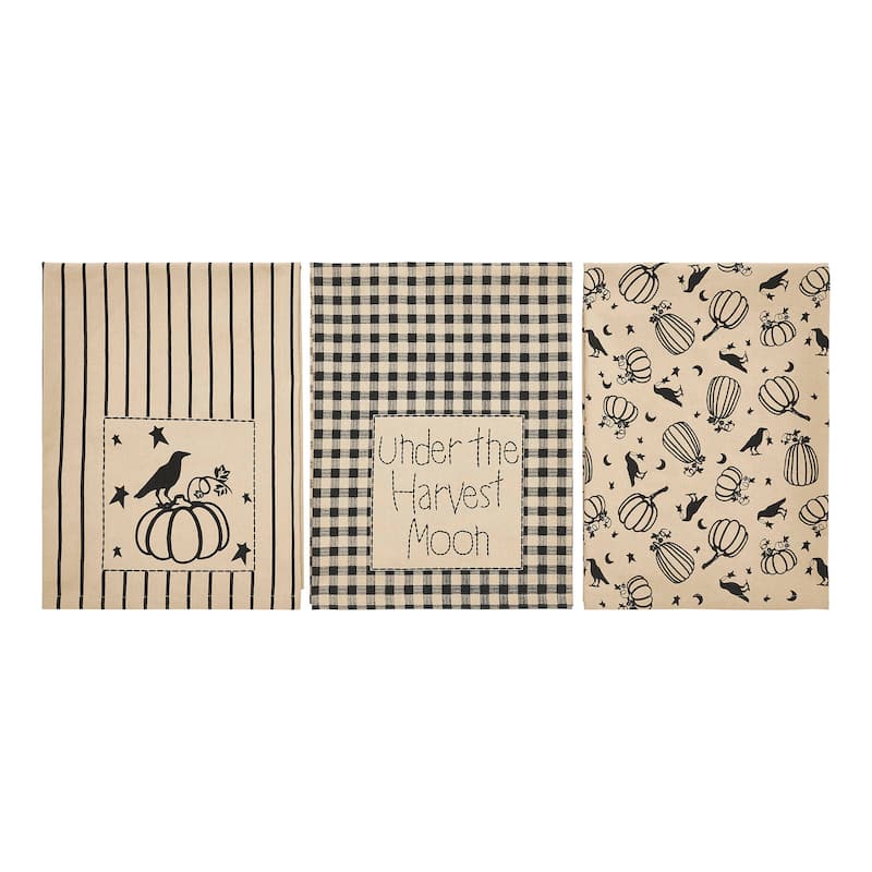 Raven Harvest Tea Towel Set of 3 19x28