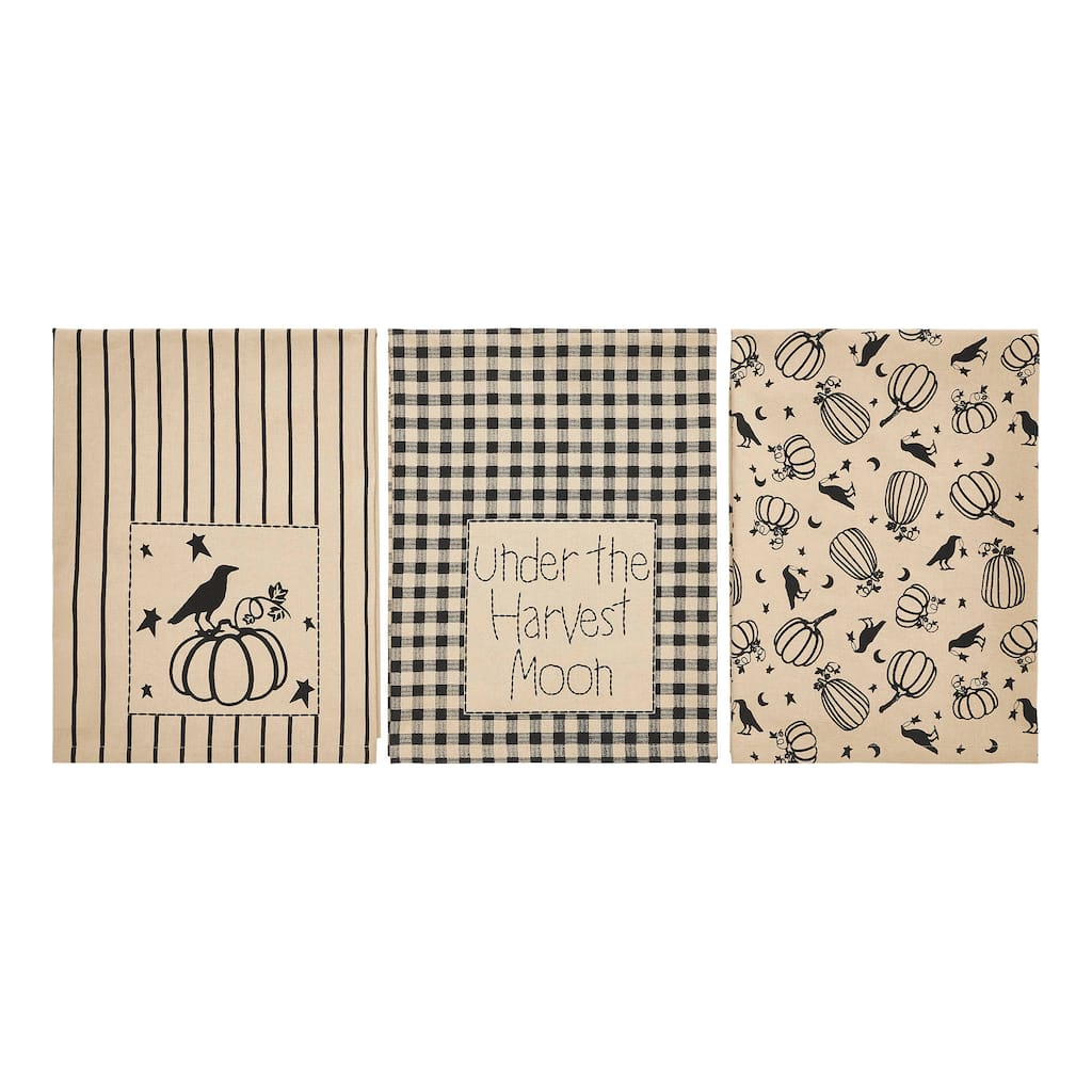 Raven Harvest Tea Towel Set of 3 19x28