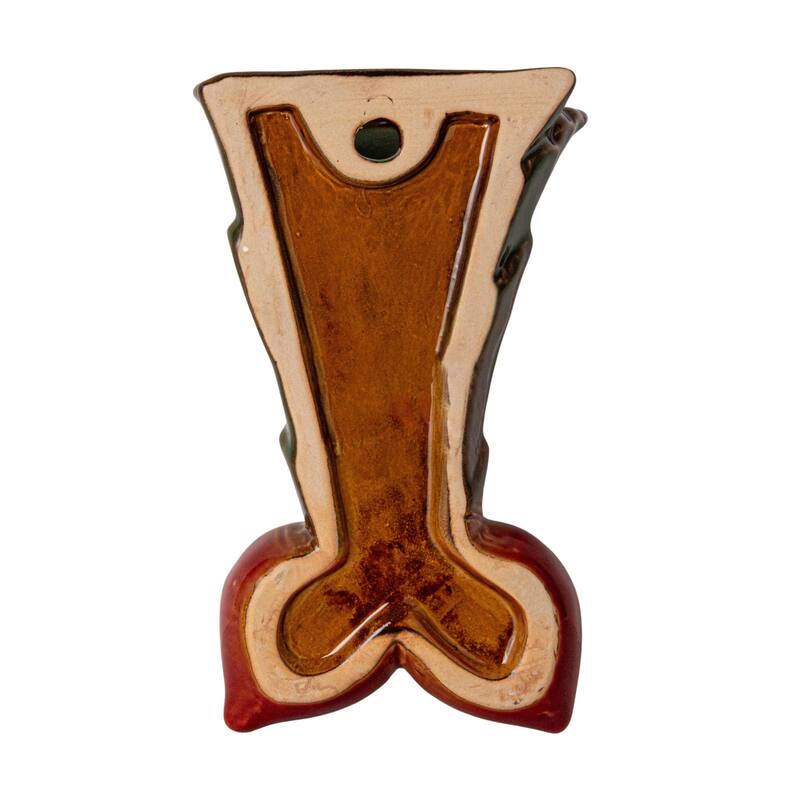 Embossed Stoneware Wall Vase Planter