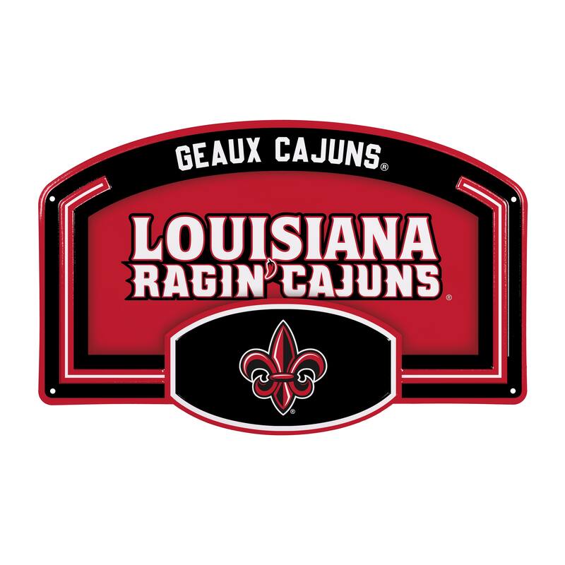 University of Louisiana at Lafayette Embossed Steel Wall Sign, 11" x 17"