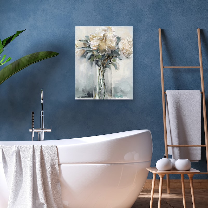 Precious Peonies I Crop by Studio Arts Canvas Art Print