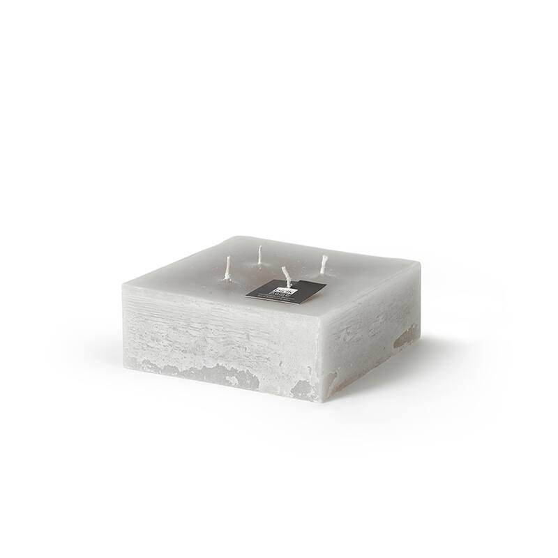 Square 1-Wick Pillar Candle 6"x6"x2" Linen- ST