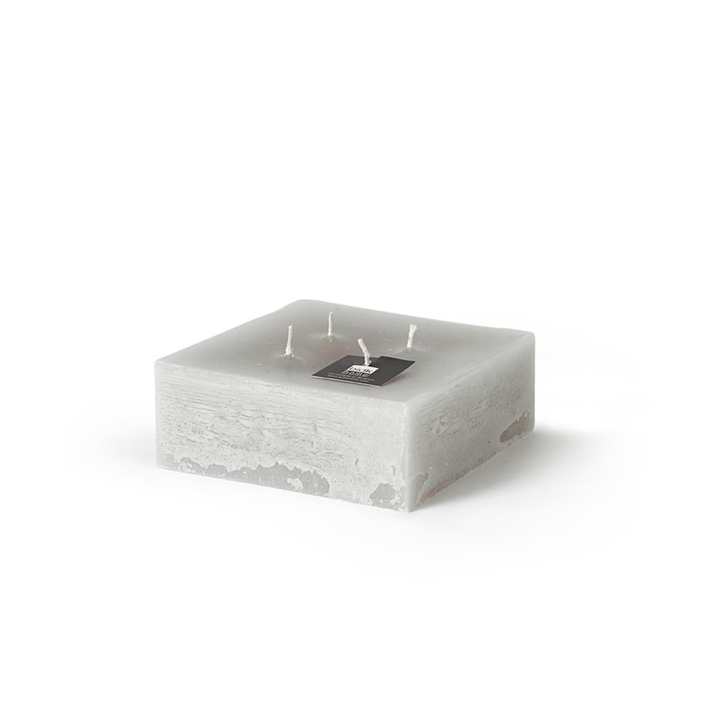 Square 1-Wick Pillar Candle 6"x6"x2" Linen- ST