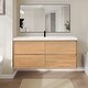 preview thumbnail 5 of 7, PROOX Modern 48in. Single Faucet Hole Floating Bathroom Vanity with Rectangular Integral Sink - 48"W x 20"D