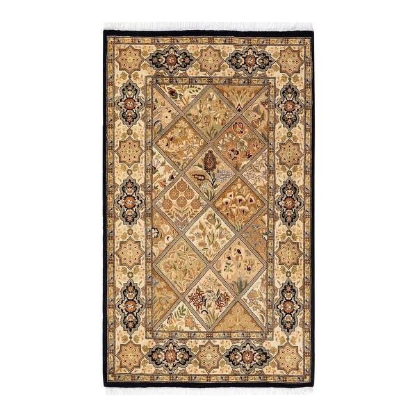 slide 2 of 8, Overton One-of-a-Kind Hand-Knotted Traditional Oriental Mogul Brown Area Rug - 2' 8" x 4' 5"
