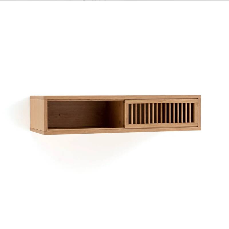 Bilbao Oak Wall Shelf Unit - N/A