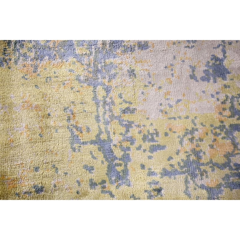 Contemporary Abstract Accent Rug Handmade Wool Carpet - 4'5" X 6'5"