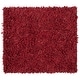 preview thumbnail 21 of 177, SAFAVIEH Handmade Leather Shag Carlijn Modern Decorative Rug 6' Square - Red - Square