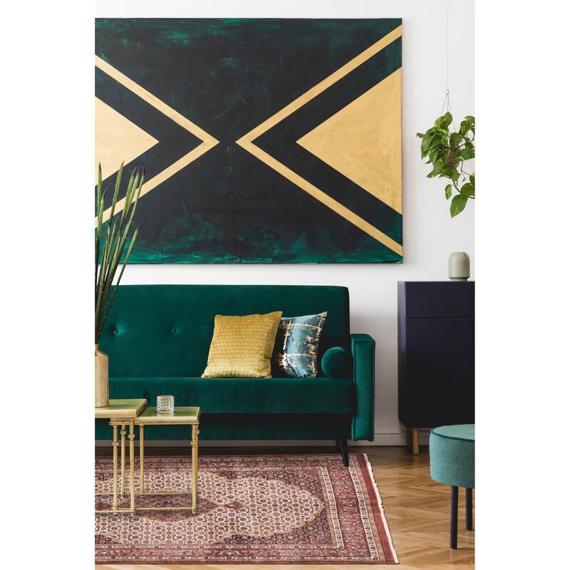 ECARPETGALLERY Hand-knotted Royal Mahal Cream Wool Rug - 5'6 x 7'5