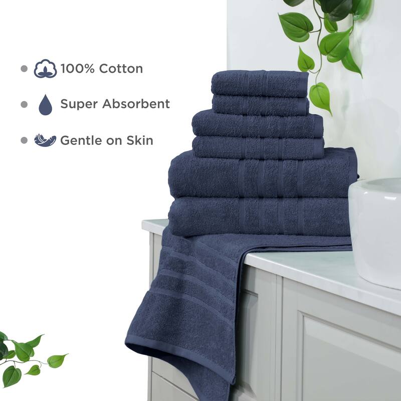 Martex Ultimate Performance Cotton Low-Lint Soft Absorbent Towel Set