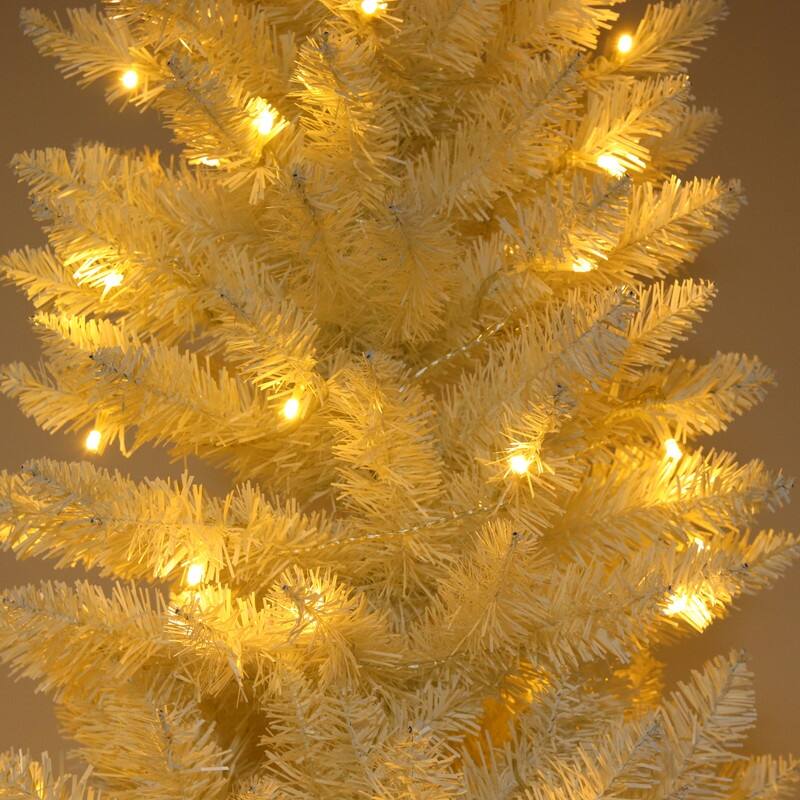 6.5/7.5FT Flocking Tied Light Christmas Tree