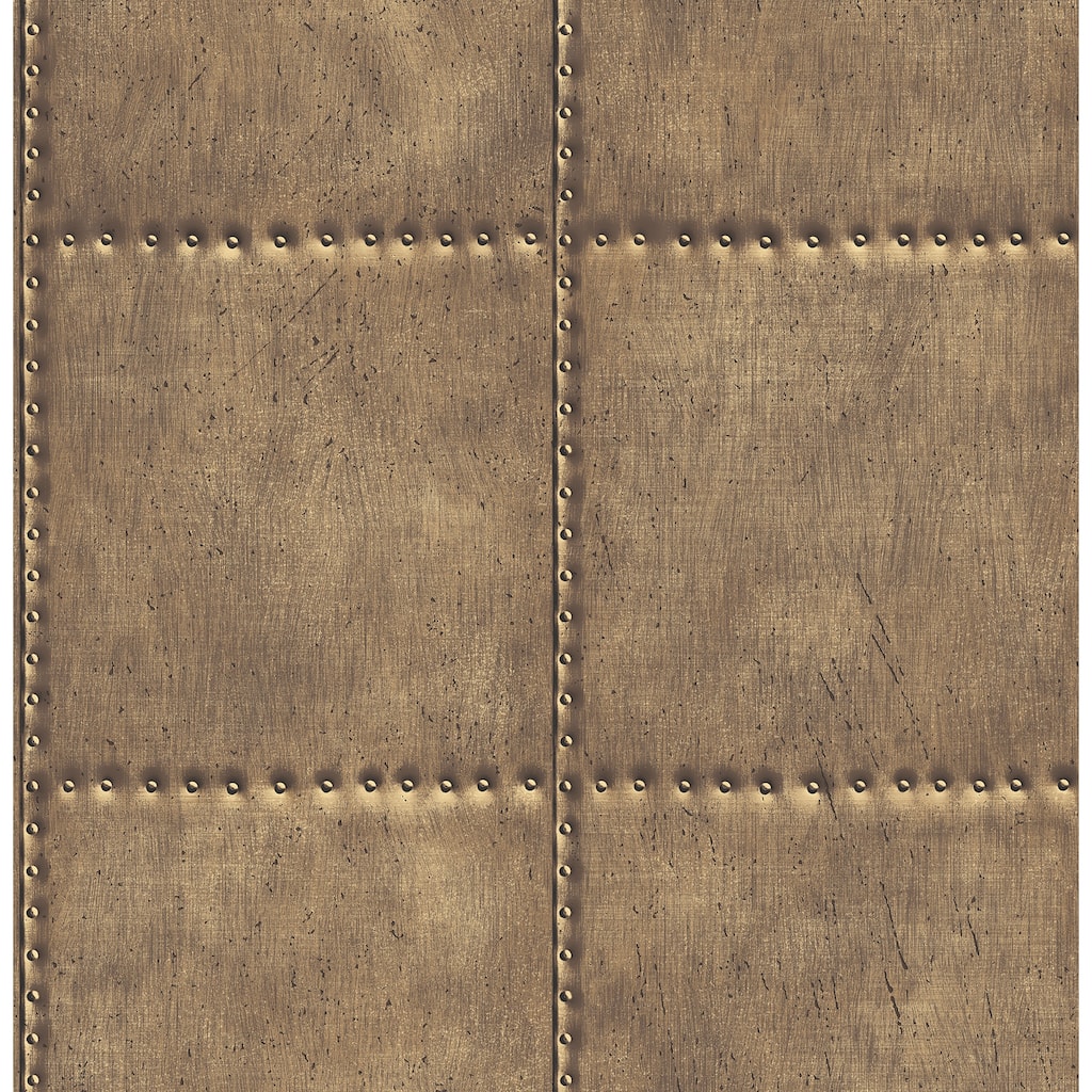 A-Street Prints Brass Sheet Metal Wallpaper