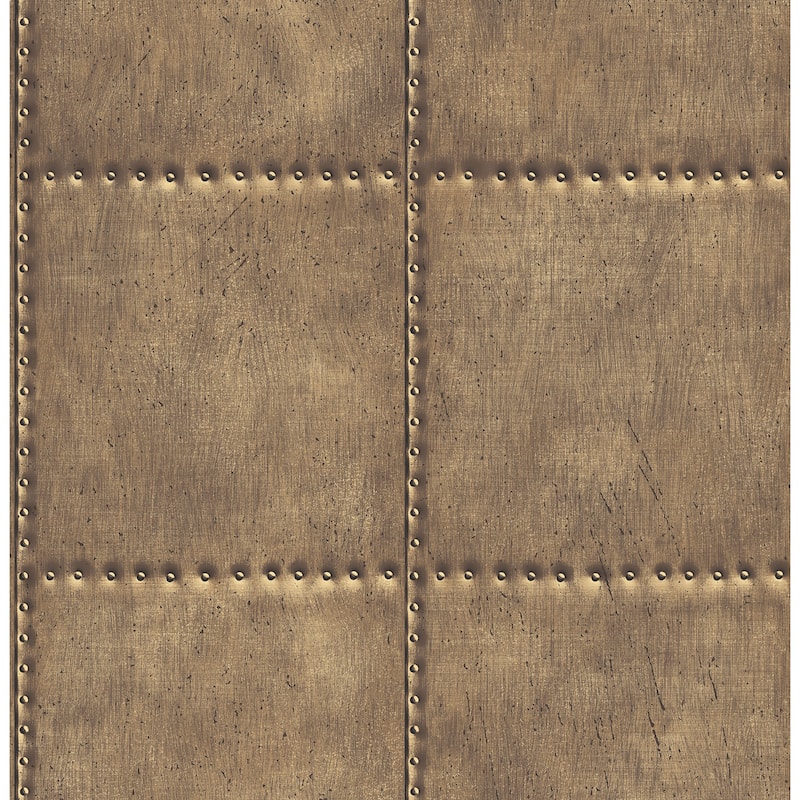 A-Street Prints Brass Sheet Metal Wallpaper