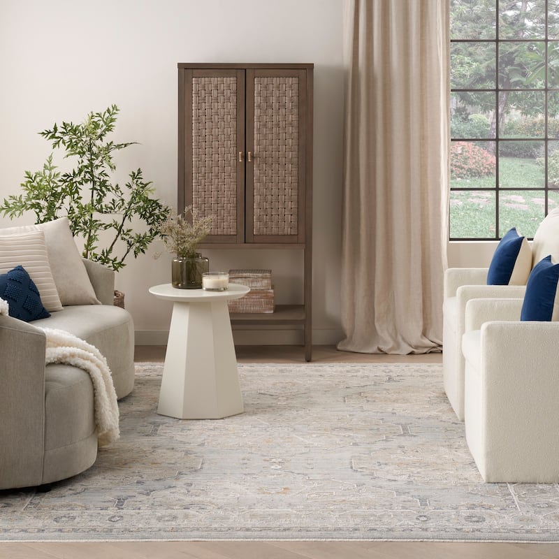 Nourison Nyle Indoor only Grey Geometric Area Rug